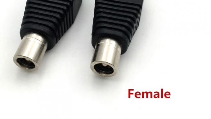 Inserto senza saldatura maschio femmina 2.1 x 5.5 mm DC Jack connettore di alimentazione terminale di presa adattatore per LED Strip CCTV Camera 4