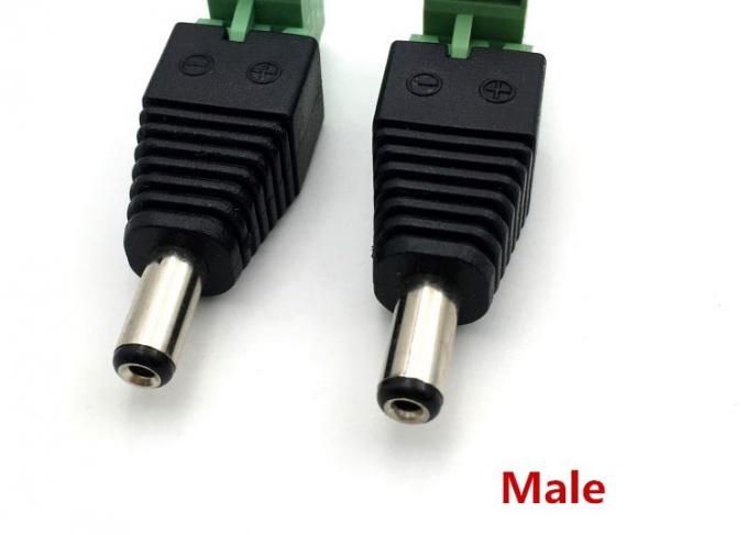 Inserto senza saldatura maschio femmina 2.1 x 5.5 mm DC Jack connettore di alimentazione terminale di presa adattatore per LED Strip CCTV Camera 2