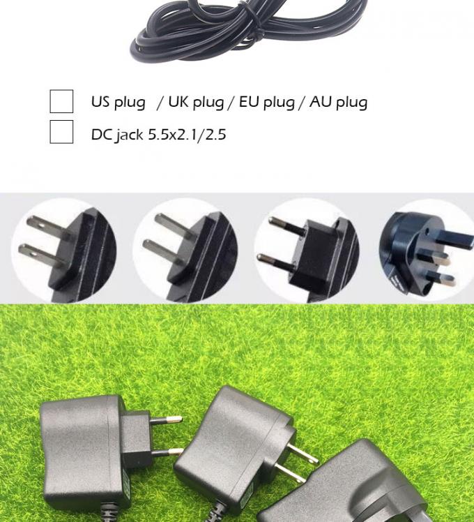 Stati Uniti UE Regno Unito AU Infisso AC a 5V 9V 12V DC 5.5x2.1mm 2.5 Jack Adapter di alimentazione 1