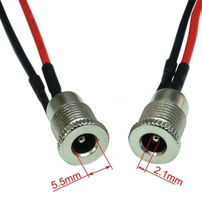 Femminile a filo montato DC099 Jack a canna presa 10A 5.5x2.1mm DC Power Adapter Cablo termico in scatola 2