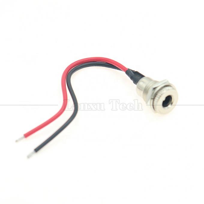 10cm 18AWG 5A pannello montato DC 099 presa femminile 5.5x2.1mm 2.5mm connettore a filo metallico per aprire fili in scatola cavo termico 1