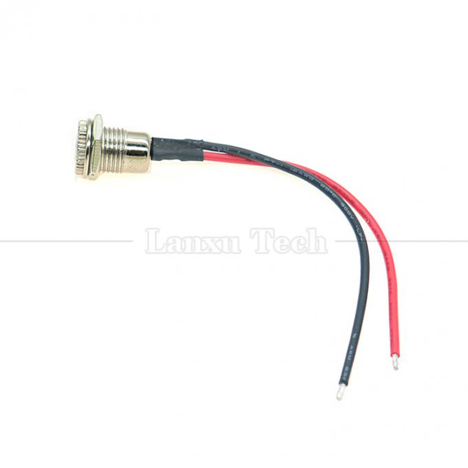 10cm 18AWG 5A pannello montato DC 099 presa femminile 5.5x2.1mm 2.5mm connettore a filo metallico per aprire fili in scatola cavo termico 6