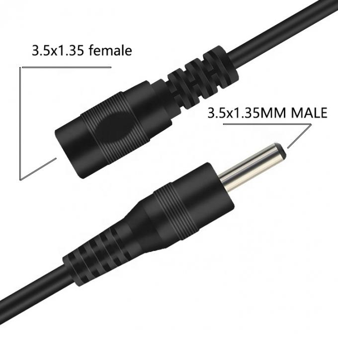 Cable di estensione di corrente continua da maschio a femmina 3.5 1.35mm per banca di alimentazione della telecamera CCTV 2