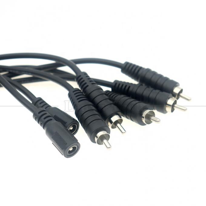 RCA Maschio a corrente continua 5.5x2.5mm 5.5x2.1mm Femminile Jack a botte 12V DC Cablo di alimentazione a pedale 0
