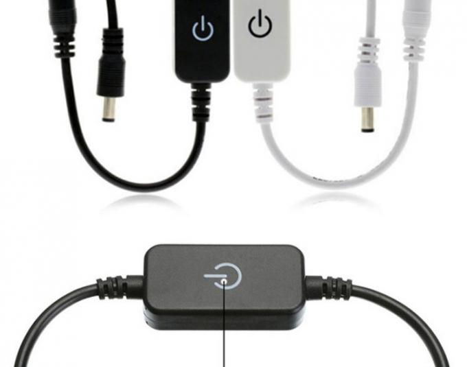 12v 24v Touch Controller Maschio a Femmina DC 5.5x2.1mm on off Dischiusore per luci a striscia LED 1
