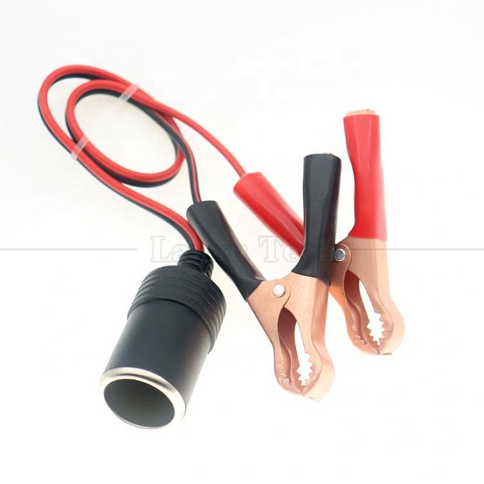 12V batteria clip alligatore pinza all'auto accenditore di sigarette femminile presa adattatore cavo di alimentazione 4