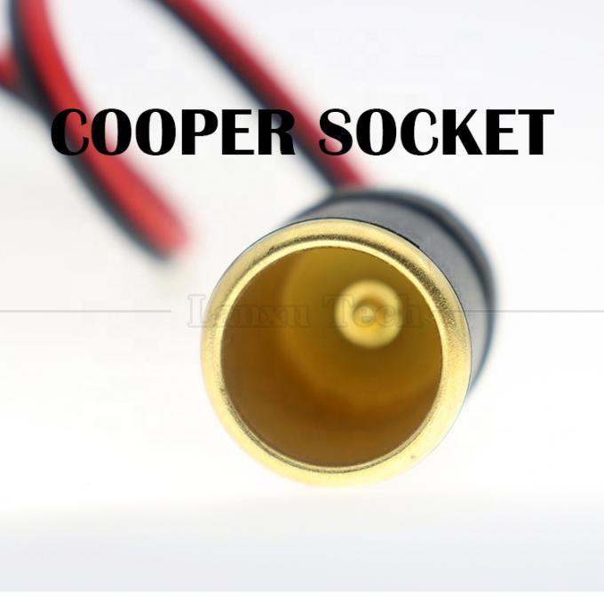 12V 24V 20A Cooper puro DC accenditore di sigarette per auto femminile presa di presa adattatore di alimentazione cavo di estensione 2