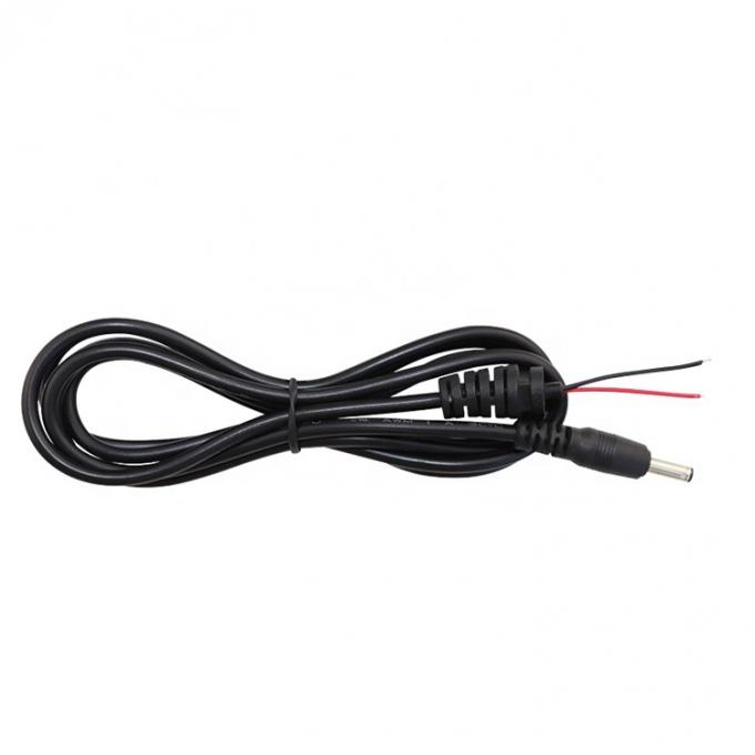 CUSTOM DC Barrel Jack Maschio 2.1X5.5mm a Stripped Wire Tinned Pigtail Bare End Cable con SR Grommet 4