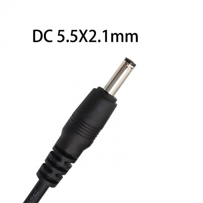 CUSTOM DC Barrel Jack Maschio 2.1X5.5mm a Stripped Wire Tinned Pigtail Bare End Cable con SR Grommet 3