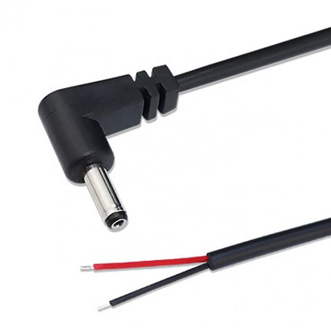 90 gradi angolo destro DC Jack 5,5x2,1 mm 5,5x2,5 mm 1,35x3,5 mm a fili aperti End Pigtail Cable 2