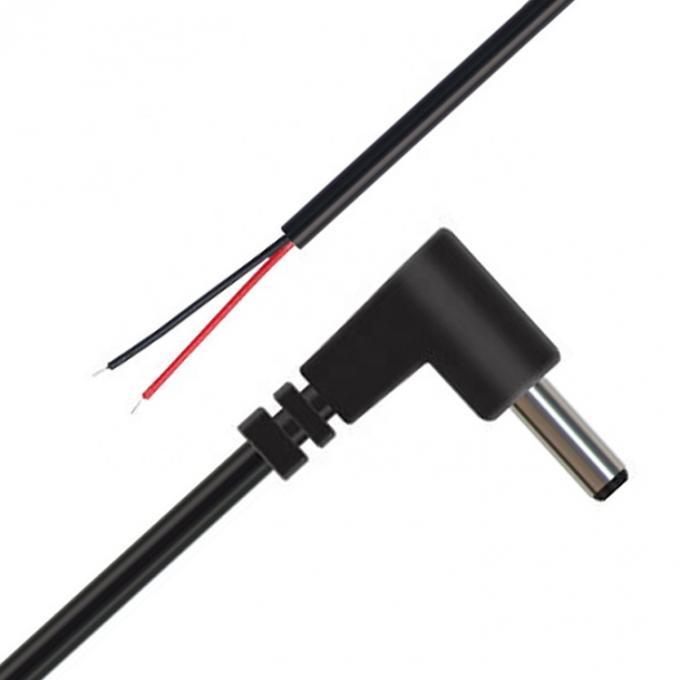 90 gradi angolo destro DC Jack 5,5x2,1 mm 5,5x2,5 mm 1,35x3,5 mm a fili aperti End Pigtail Cable 0