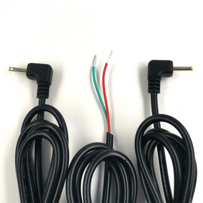 Custom 90° angolo DC Jack barile 2.5x0.7mm a Stripped Tinned Bare Wire End Cable 5