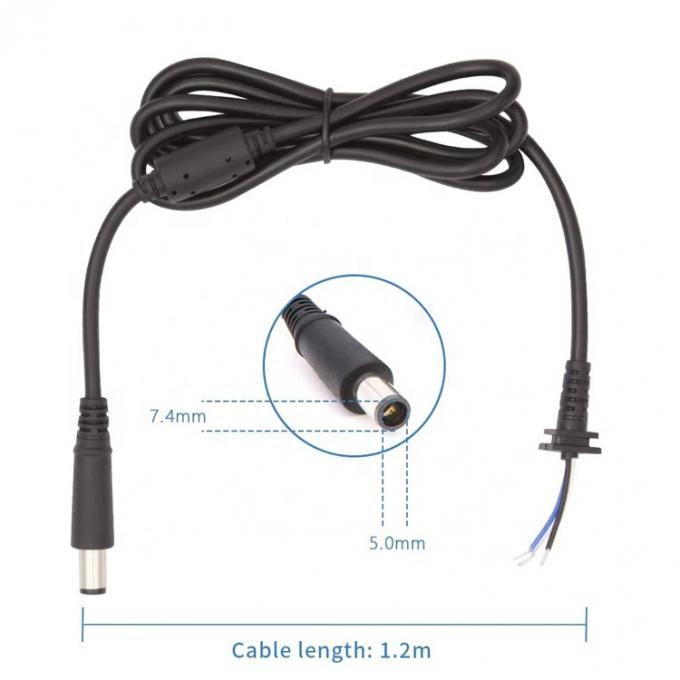 DC 7.4x5.0mm Jack a canna maschile a fine spoglia in scatola con coda di porcellino aperta cavo di estensione per adattatore per laptop 0