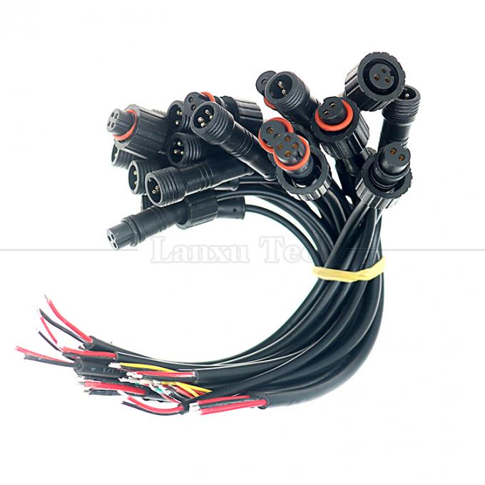 Personalizzazione IP67 IP68 impermeabile M12 2pin 3pin 4pin M12 DC per aprire fili nudi Cavo termico per luce a LED 0