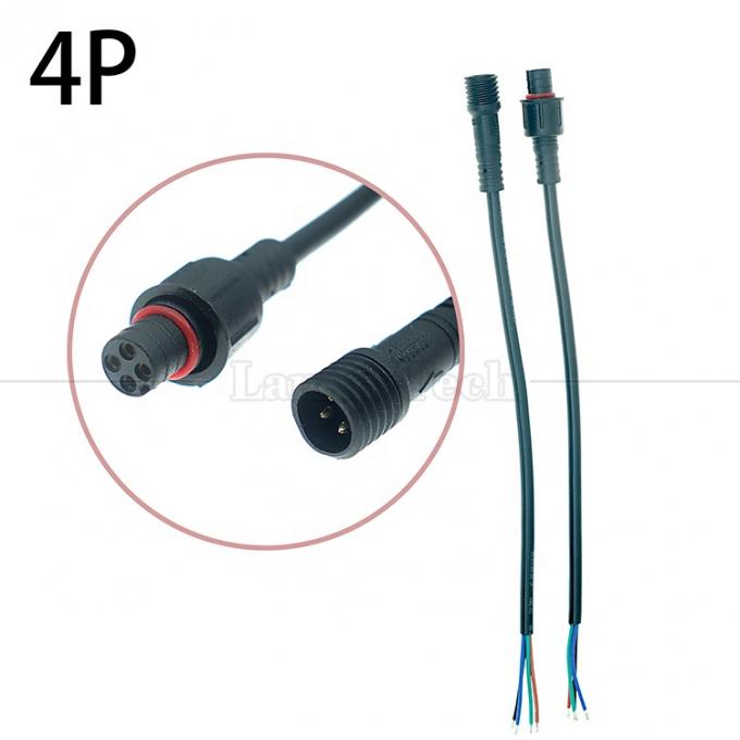Personalizzazione Acque resistenti 2 pin 3 pin 4 pin M12 Cable connettore per LED 5
