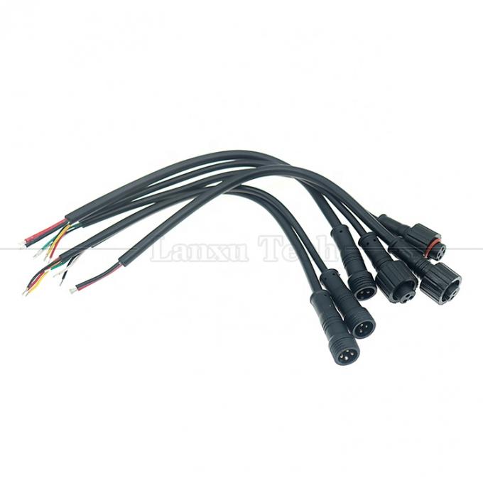 Personalizzazione IP67 IP68 impermeabile M12 2pin 3pin 4pin M12 DC per aprire fili nudi Cavo termico per luce a LED 2