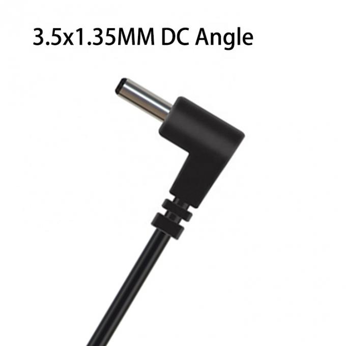 Personalizzazione Angolo 90 gradi DC Barrel Jack Maschio 3.5x1.35mm a Stripped Wire Tinned Pigtail Bare End Cable 3