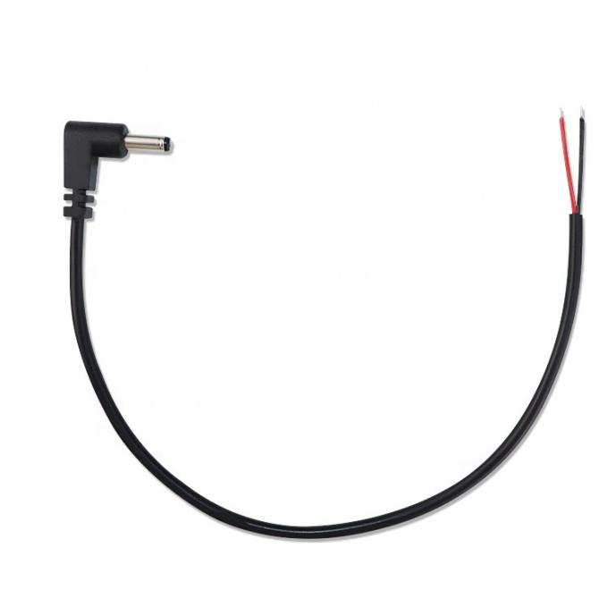 Personalizzazione Angolo 90 gradi DC Barrel Jack Maschio 3.5x1.35mm a Stripped Wire Tinned Pigtail Bare End Cable 1