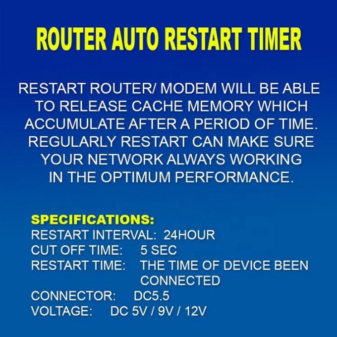 DC 5V 9V 12V 15V Controller automatico Potenza a spegnere Reset Refresh WiFi Router Auto Restart Timer 0