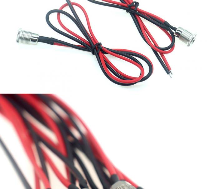 18AWG 10A montatura di presa femminile a filo in metallo DC099 5.5x2.1mm 5.5x2.5mm pannello di montaggio connettore pigtail cavo Jack di alimentazione DC 2