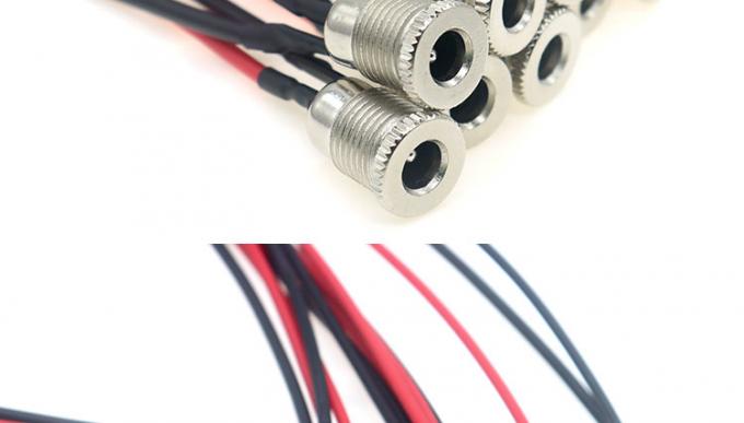 18AWG 10A montatura di presa femminile a filo in metallo DC099 5.5x2.1mm 5.5x2.5mm pannello di montaggio connettore pigtail cavo Jack di alimentazione DC 5