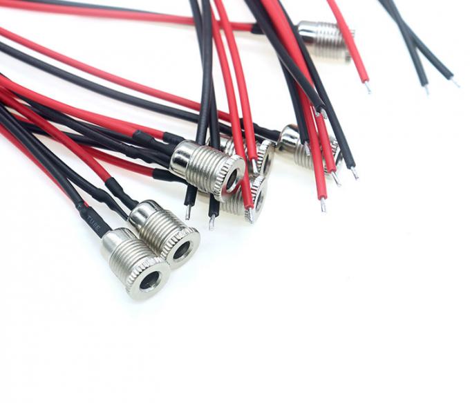 18AWG 10A montatura di presa femminile a filo in metallo DC099 5.5x2.1mm 5.5x2.5mm pannello di montaggio connettore pigtail cavo Jack di alimentazione DC 6