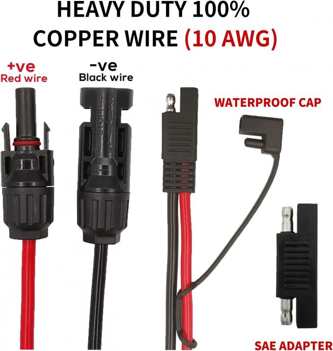 10AWG SAE ad adattatore del pannello solare cavo di estensione RV pannello solare connettore cavo per camper camper pannelli solari carica della batteria 1