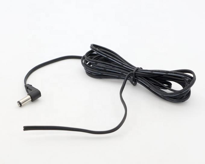 90 gradi angolo destro DC Jack barile 2.1x5.5mm maschio femmina a fine libera pigtail aperto cavo di alimentazione DC 1