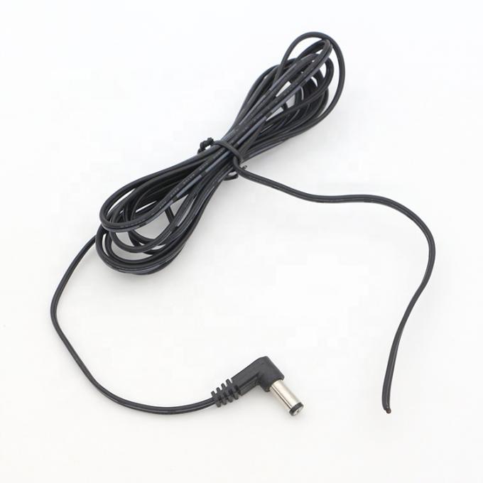 90 gradi angolo destro DC Jack barile 2.1x5.5mm maschio femmina a fine libera pigtail aperto cavo di alimentazione DC 5