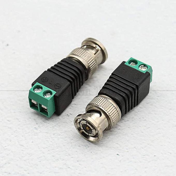 2 pin terminale a vite senza saldatura BNC connettore maschio femmina adattatore di alimentazione per telecamera CCTV 3