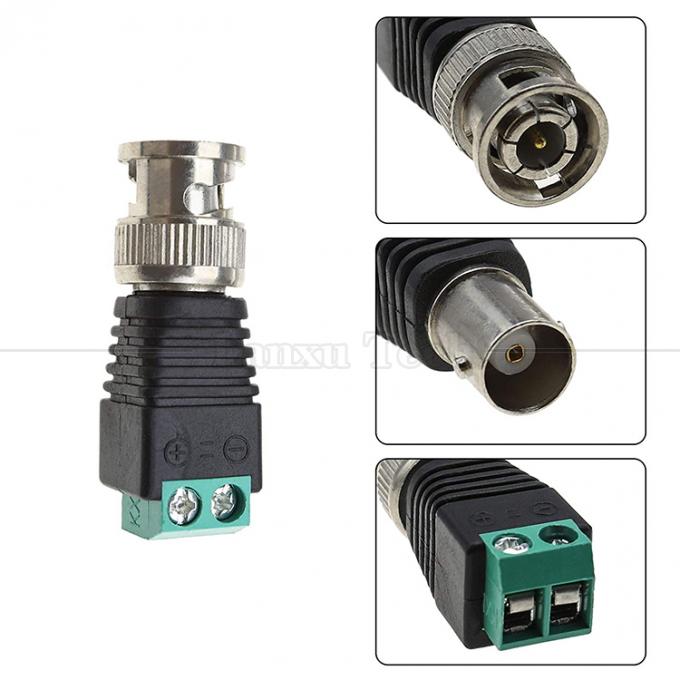 2 pin terminale a vite senza saldatura BNC connettore maschio femmina adattatore di alimentazione per telecamera CCTV 0