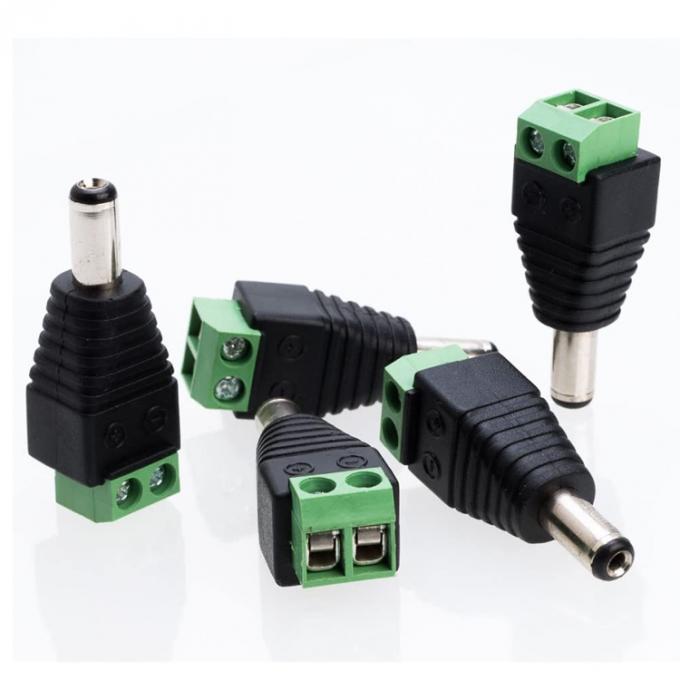12v 24v senza saldatura 5,5x2,5mm 5,5x2,1mm Maschio connettore di alimentazione a corrente continua Jack Adapter per telecamere CCTV 4