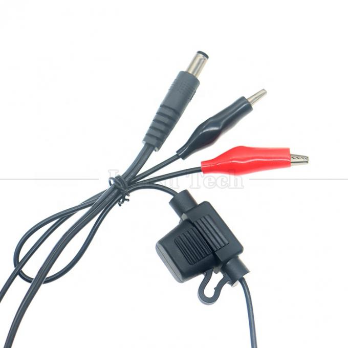 12V DC 5.5X2.1mm a clip alligatore cavo di alimentazione a fusibile per Trail Camera 2