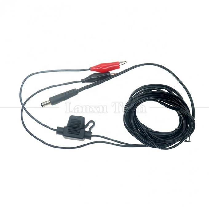 12V DC 5.5X2.1mm a clip alligatore cavo di alimentazione a fusibile per Trail Camera 1