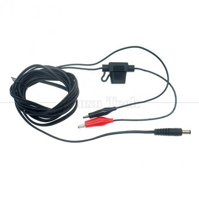 12V DC 5.5X2.1mm a clip alligatore cavo di alimentazione a fusibile per Trail Camera 5