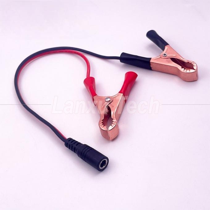 Maschio Femmina Jack DC Plug 5.5x2.1mm a clip alligatore Car Charger Cable di alimentazione 2