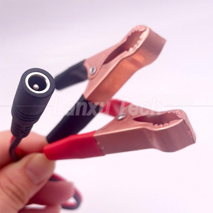 Maschio Femmina Jack DC Plug 5.5x2.1mm a clip alligatore Car Charger Cable di alimentazione 3
