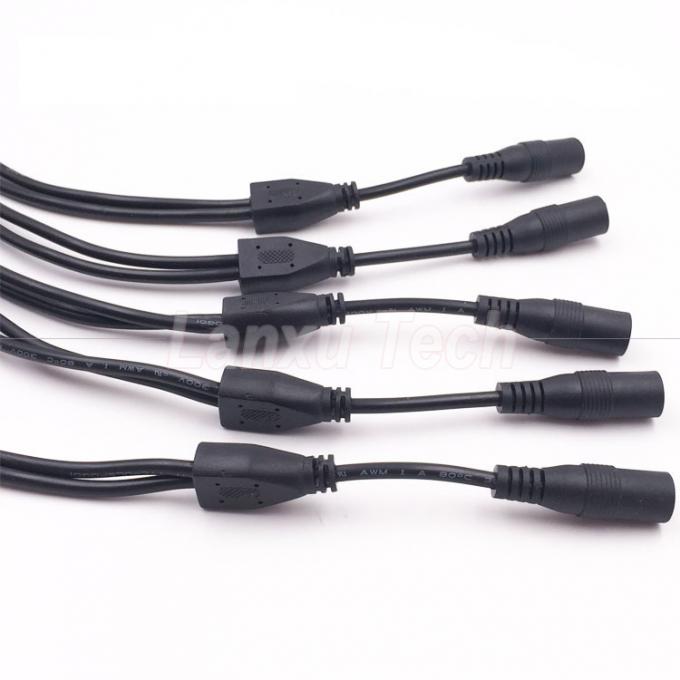 DC Maschio Femminile 5.5x2.1mm Jack Splitter Cable di estensione di alimentazione per luce LED Camera CCTV 2