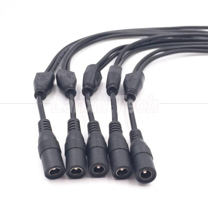DC Maschio Femminile 5.5x2.1mm Jack Splitter Cable di estensione di alimentazione per luce LED Camera CCTV 4