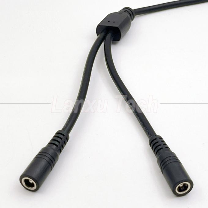 1 femmina a 2 modi femmina DC 5.5x2.1mm Splitter Power Extension Cable per telecamere di sicurezza CCTV 3