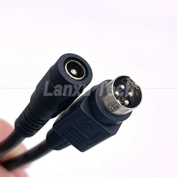 4 pin Mini DIN a corrente continua Jack femminile 5.5x2.1mm Cavo di estensione di alimentazione per la fotocamera DVD TV PC stampante di codici a barre 3