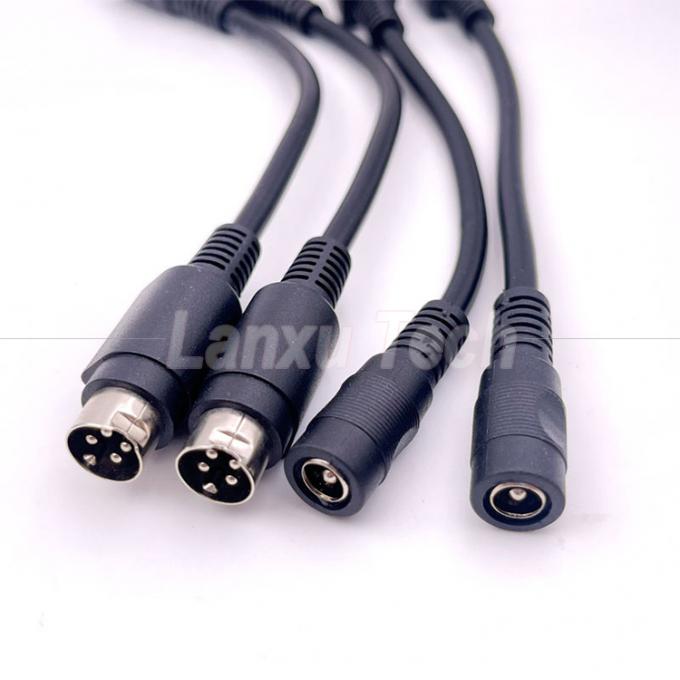 4 pin Mini DIN a corrente continua Jack femminile 5.5x2.1mm Cavo di estensione di alimentazione per la fotocamera DVD TV PC stampante di codici a barre 5
