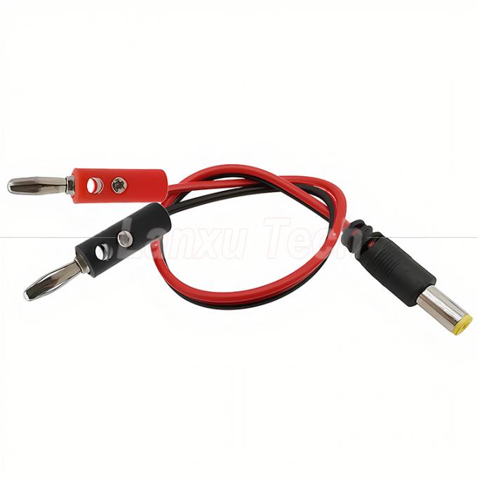 12v DC 5.5mm X 2.1mm Maschio Jack a 4mm Bananas Plugs Test Leads Cavo di alimentazione 2