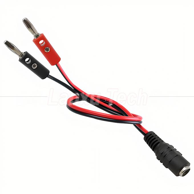 12v DC 5.5mm X 2.1mm Maschio Jack a 4mm Bananas Plugs Test Leads Cavo di alimentazione 3