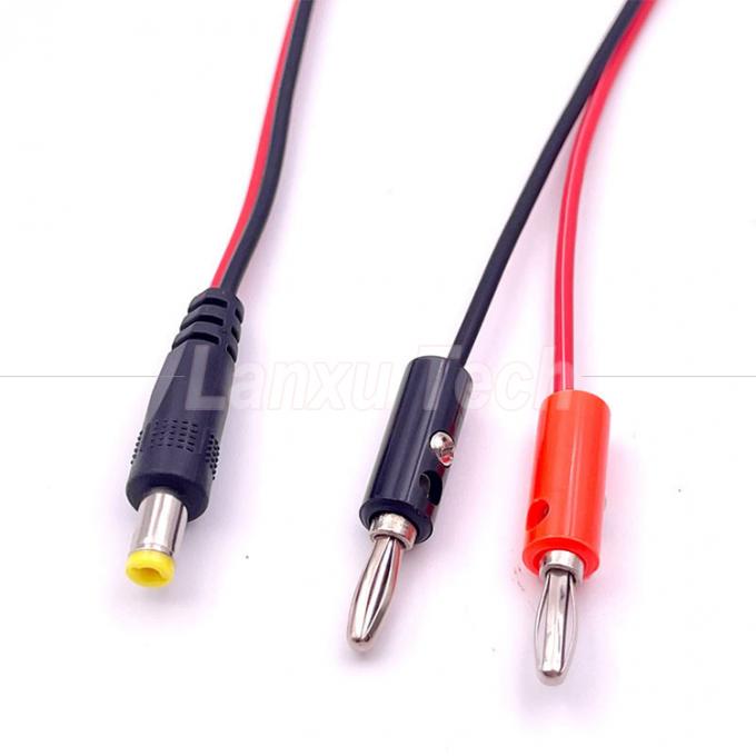 12v DC 5.5mm X 2.1mm Maschio Jack a 4mm Bananas Plugs Test Leads Cavo di alimentazione 5