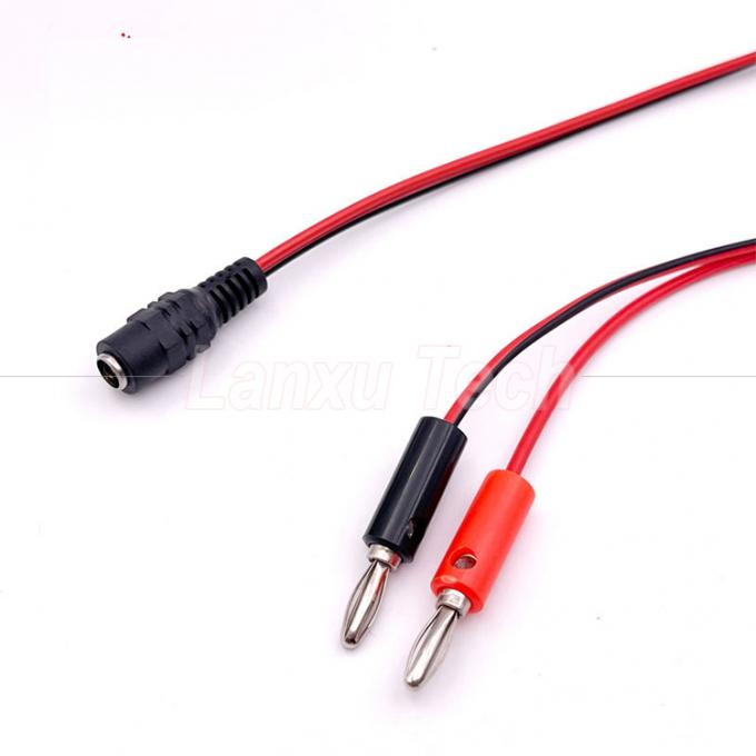 12v DC 5.5mm X 2.1mm Maschio Jack a 4mm Bananas Plugs Test Leads Cavo di alimentazione 6