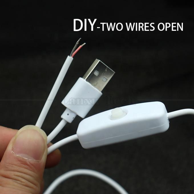 Fai da te 1m Controller di accensione e spegnimento cavo di commutazione USB a filo aperto per lampada a striscia a luce led 1