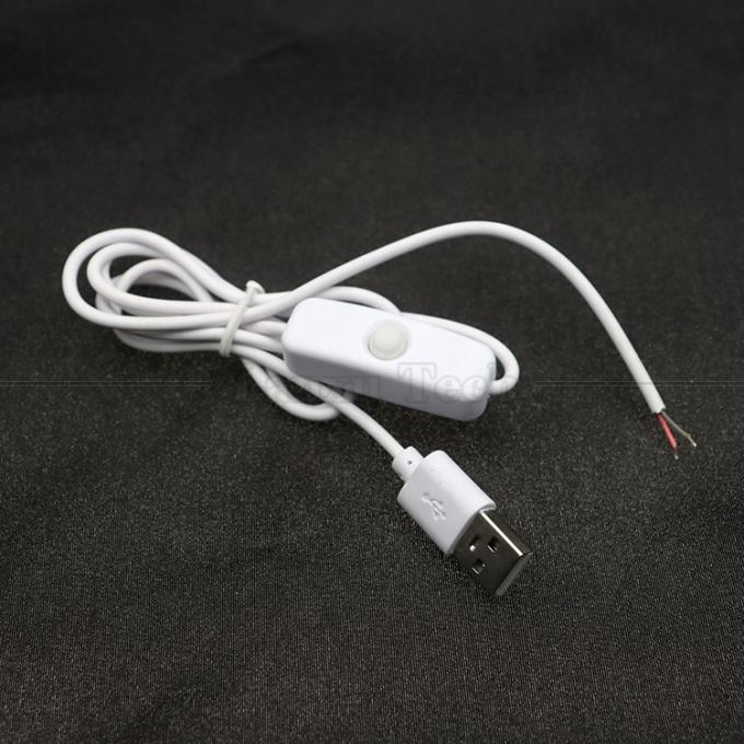 Fai da te 1m Controller di accensione e spegnimento cavo di commutazione USB a filo aperto per lampada a striscia a luce led 3