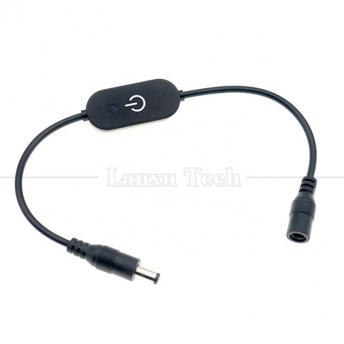 12V maschio a femmina 5.5x2.1 barile Jack DC Power Led Dimmer Switch Cable per luce a led 4