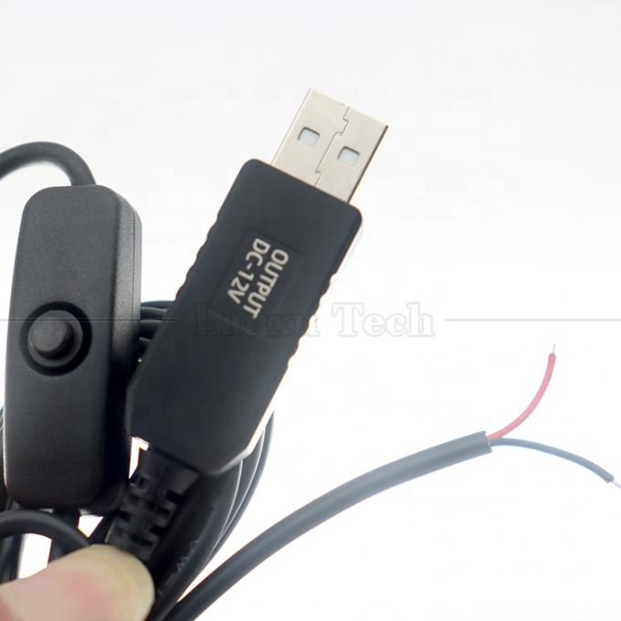 12V LED Strip Light Power on off Switch connettore USB a cavo di ricarica convertitore di filo aperto 4